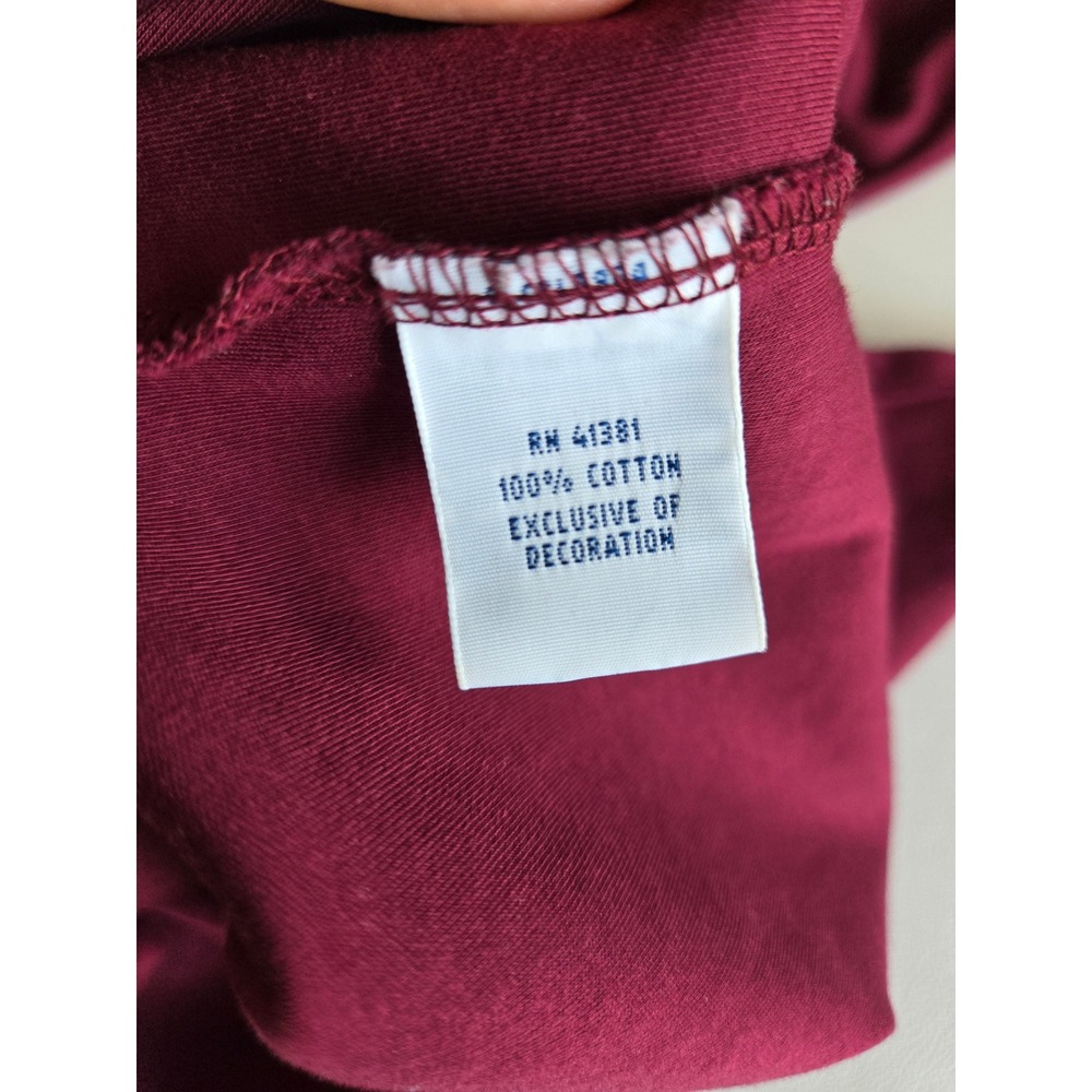 Polo Ralph Lauren Burgundy Pima Cotton Long Sleeve Polo L Preppy Classic Minimal - Picture 12 of 12